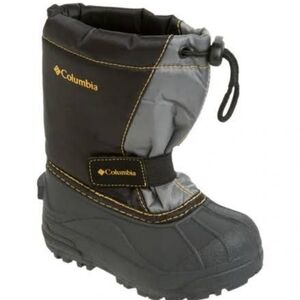 Columbia Kids Black and Gray Snow Boots
